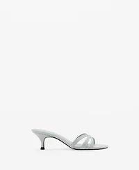 Mango Women's Strappy Kitten Heel Sandals