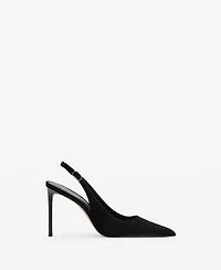 Mango Women's Velvet Heeled Shoes