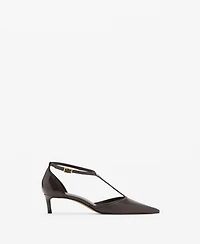 Mango Women's Kitten-Heel Patent Leather Shoes