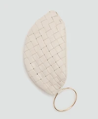 Mango Women's Braided Leather Clutch Bag
