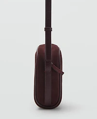 Mango Women's Suede Leather Shoulder Bag