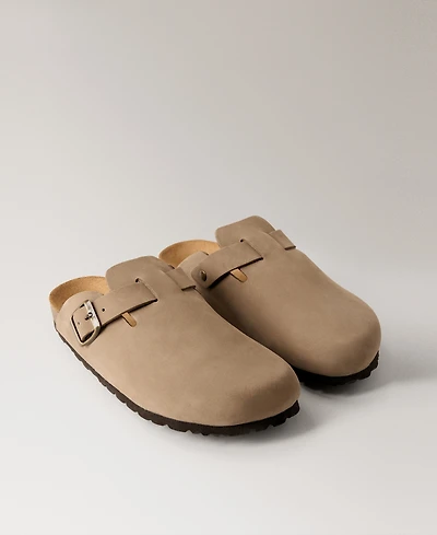 Mango Women's Leather Clog Shoes