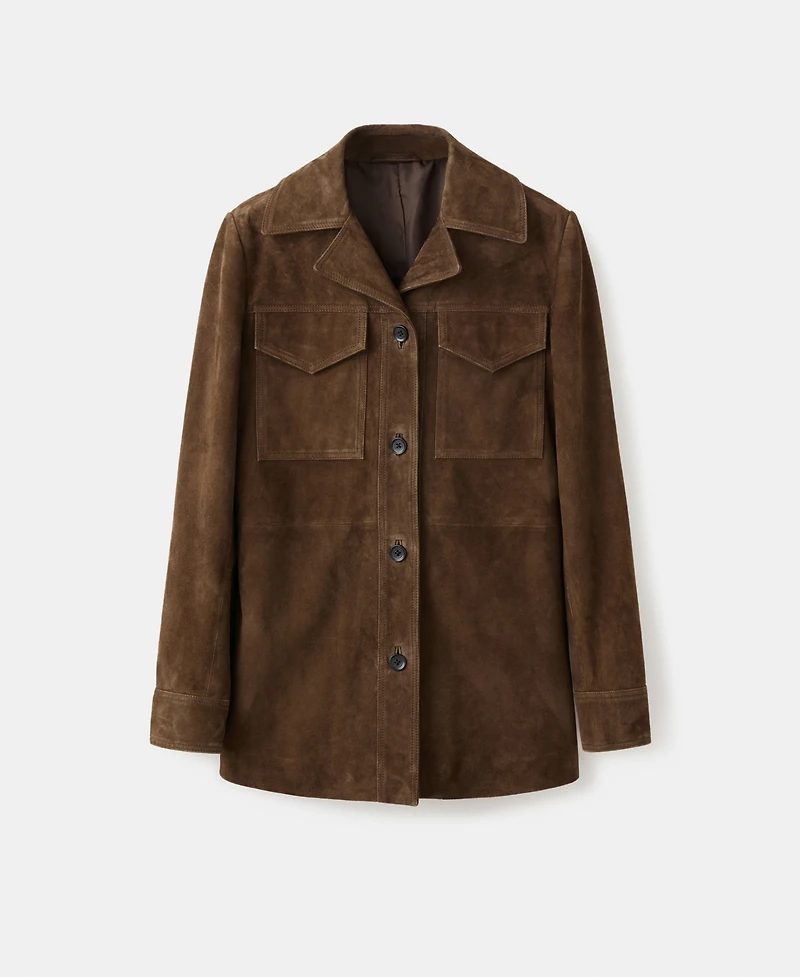 Mango Women's Suede Pockets Jacket
