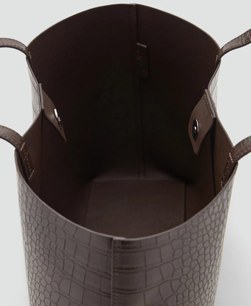 Mango Women's Double Handle Shopper Bag