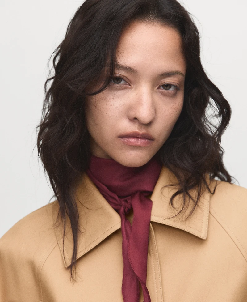 Mango Women's Epaulettes Detail Oversized Parka