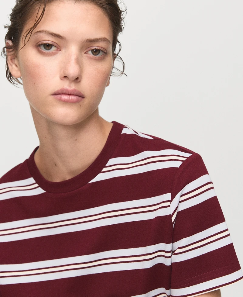 Mango Women's Striped Short-Sleeved T-Shirt