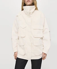 Mango Women's Pockets Oversized Denim Parka