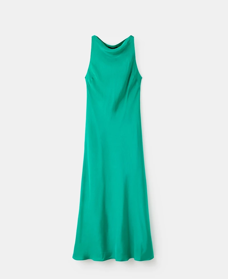 Mango Women's Long Satin Dress