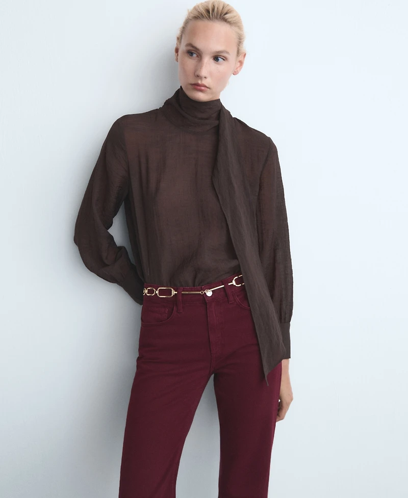 Mango Women's Matilda High-Rise Straight Jeans