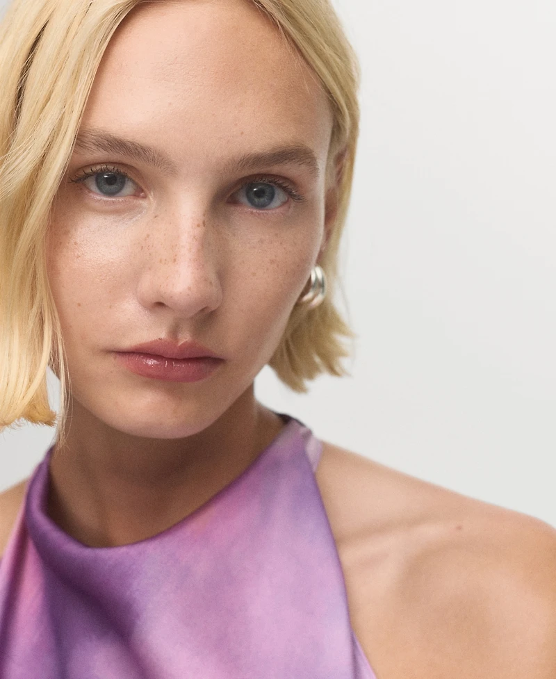 Mango Women's Foulard Detail Tie-Dye Blouse