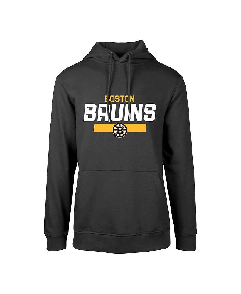Levelwear Men's David Pastrnak Black Boston Bruins Podium Name Number Pullover Hoodie