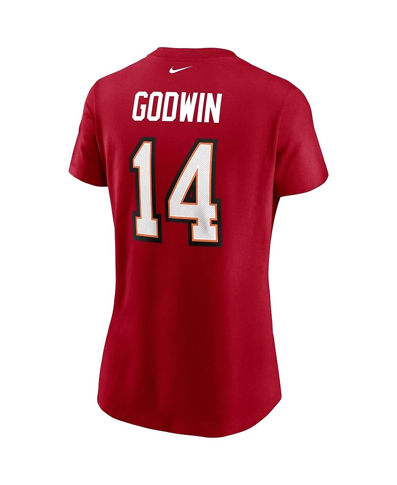 Nike Women's Chris Godwin Red Tampa Bay Buccaneers Name Number T-Shirt