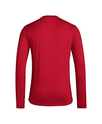 Adidas Men's Red New York Red Bulls 2024 Jersey Hook Aeroready Long Sleeve T-Shirt