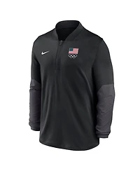 Nike Men's Black Team Usa Dri-fit Half-Zip Pullover Sweatshirt