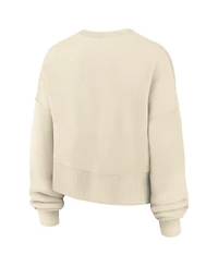 Nike Women's Natural Minnesota Golden Gophers Phoenix Fleece Oversized Cropped Sweatshirt