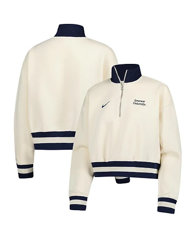 Nike Women's Natural Syracuse Orange Phoenix Fleece Half-Zip Sweatshirt