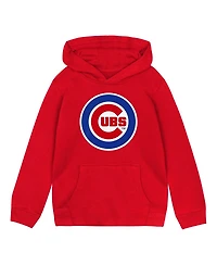 Outerstuff Toddler Red Chicago Cubs Primary Logo Fleece Pullover Hoodie