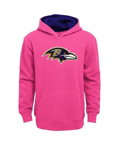 Outerstuff Big Boys and Girls Pink Baltimore Ravens Prime Hoodie