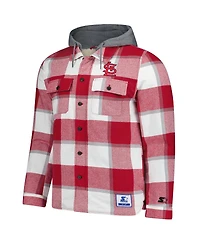 Starter Men's Red/White St. Louis Cardinals Sherpa Full-Zip Hoodie Jacket