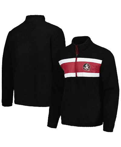 G-iii Sports by Carl Banks Men's Black Florida State Seminoles Pinch Runner Half-Zip Sweatshirt