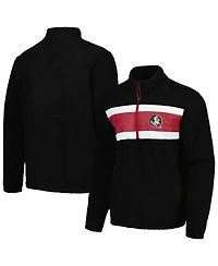 G-iii Sports by Carl Banks Men's Black Florida State Seminoles Pinch Runner Half-Zip Sweatshirt