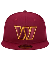 New Era Men's Burgundy Washington Commanders Main 59FIFTY Fitted Hat
