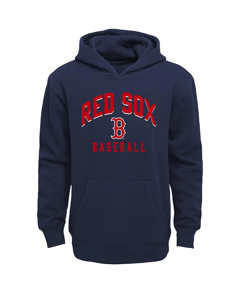Outerstuff Baby Boys and Girls 2-Piece Navy/Heather Gray Boston Red Sox Play by Pullover Hoodie Pants Set