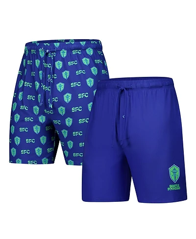 Concepts Sport Men's 2-Pack Blue Seattle Sounders Fc Record Shorts Set