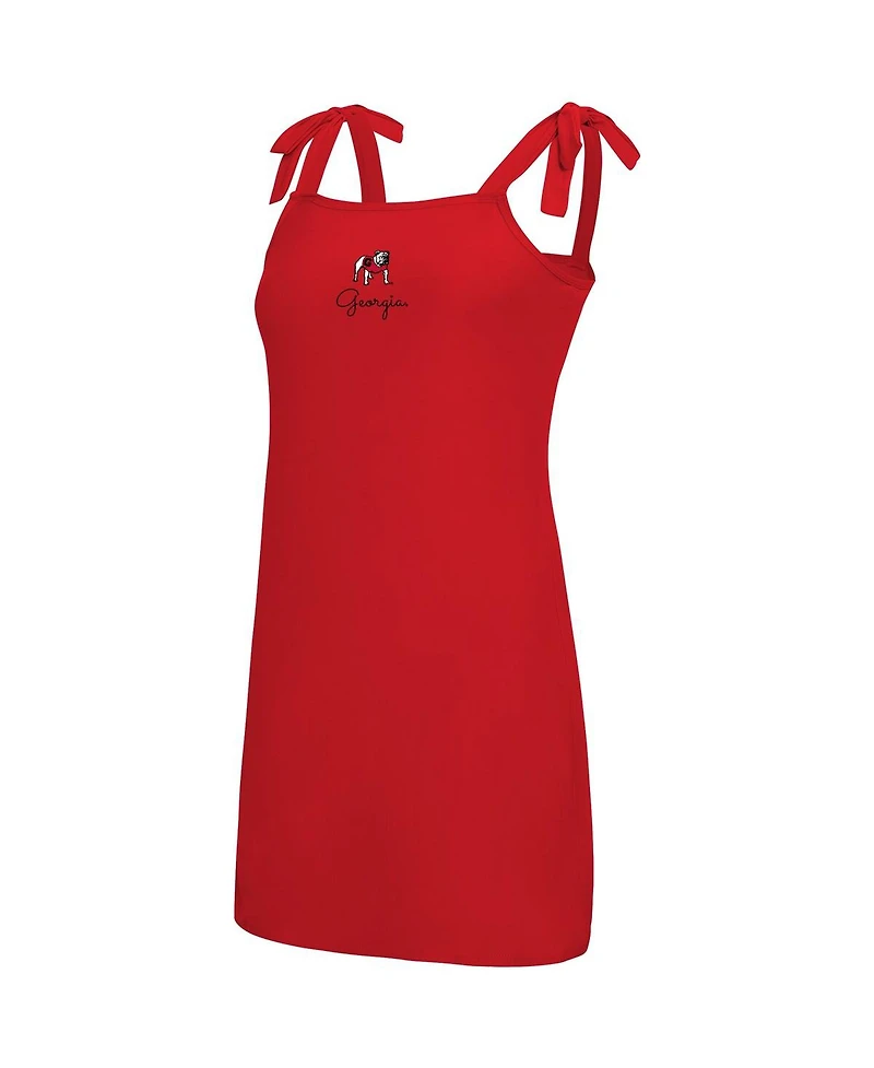 Concepts Sport Women's Red Georgia Bulldogs Tie-Shoulder Nightdress