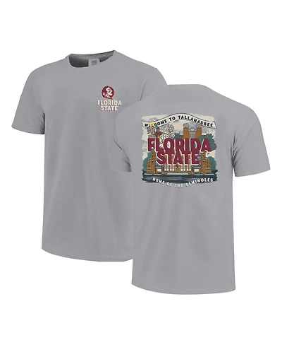 Image One Big Boys and Girls Gray Florida State Seminoles Local Campus Scene T-Shirt