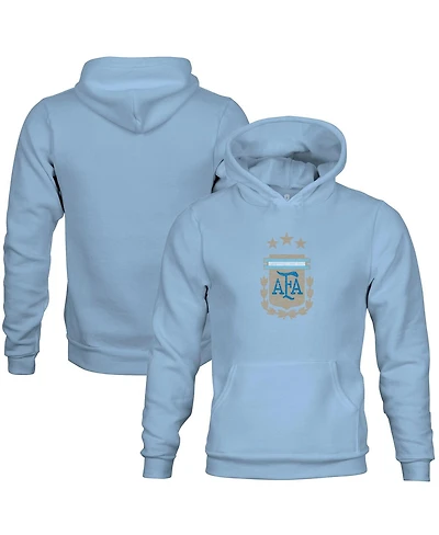 1863FC Big Boys and Girls Blue Argentina National Team Color Badge Fleece Pullover Hoodie