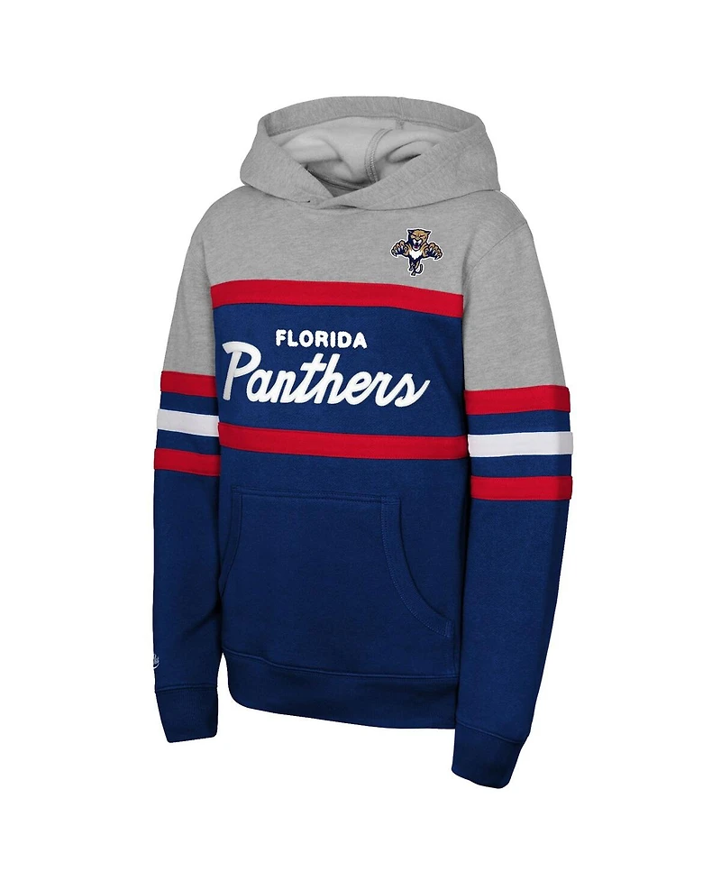 Mitchell & Ness Big Boys and Girls Navy Florida Panthers Head Coach Hoodie