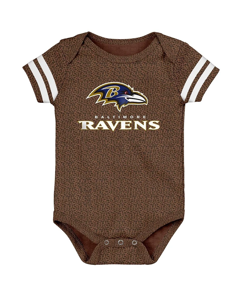 Outerstuff Baby Boys and Girls Brown Baltimore Ravens Playmaker Bodysuit