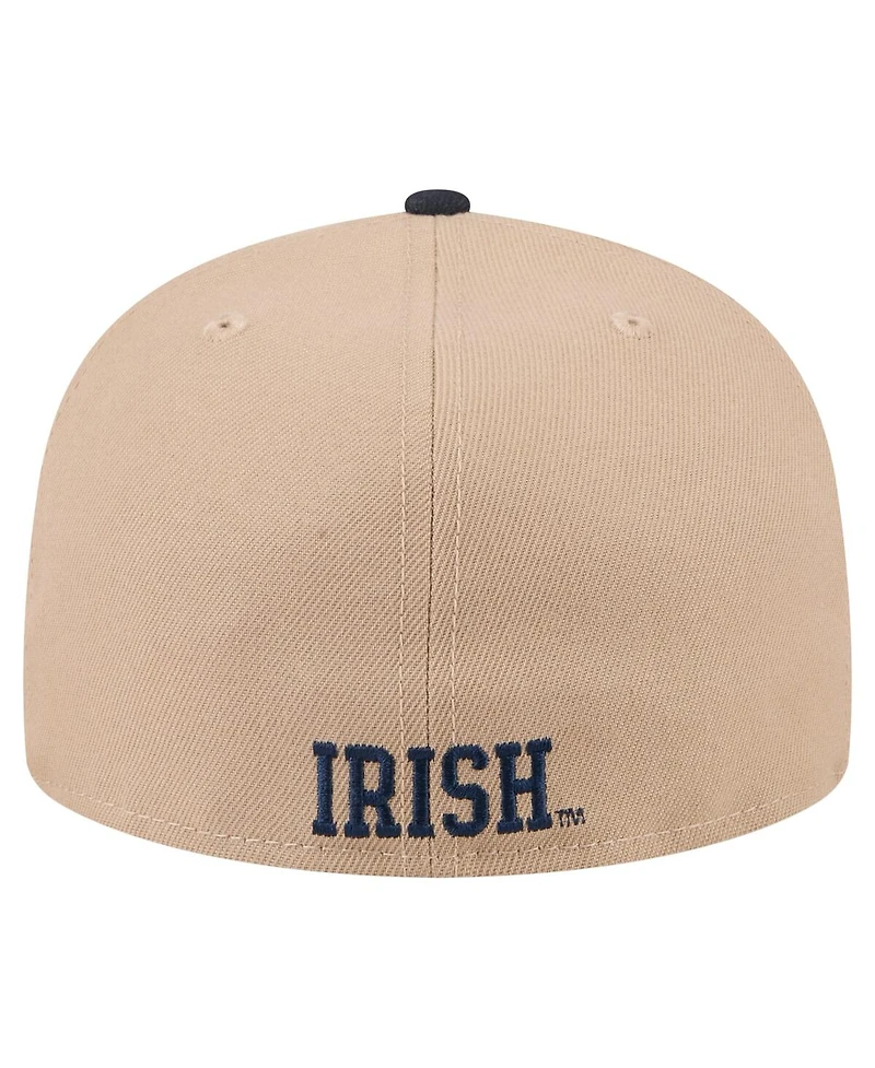 New Era Men's Khaki Notre Dame Fighting Irish Two-Tone 59FIFTY Fitted Hat