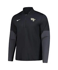 Nike Men's Black Wake Forest Demon Deacons Dri-fit Half-Zip Pullover Sweatshirt
