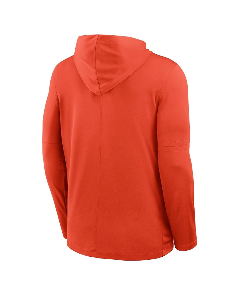 Nike Men's Orange Syracuse 2025 Sideline Dri-fit Long Sleeve Hoodie T-Shirt