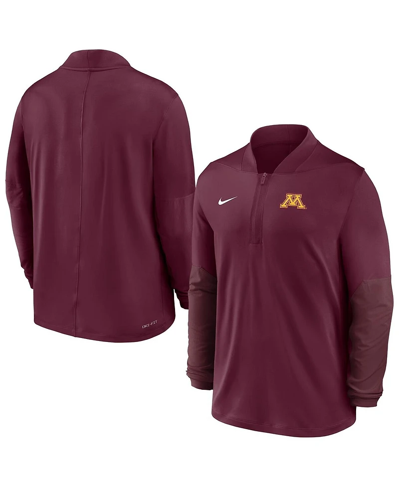 Nike Men's Maroon Minnesota Golden Gophers Dri-fit Half-Zip Pullover Sweatshirt
