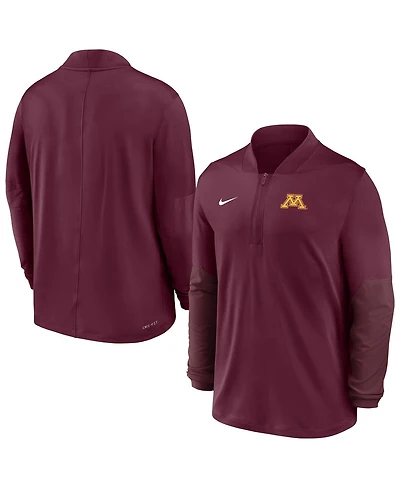 Nike Men's Maroon Minnesota Golden Gophers Dri-fit Half-Zip Pullover Sweatshirt