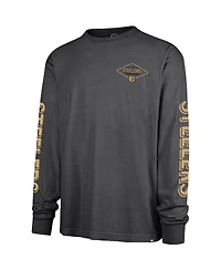 '47 Brand Men's Black Pittsburgh Steelers Cairn Ravine Foundation Long Sleeve T-Shirt