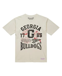 Mitchell & Ness Men's Cream Georgia Bulldogs Heritage Scholar T-Shirt