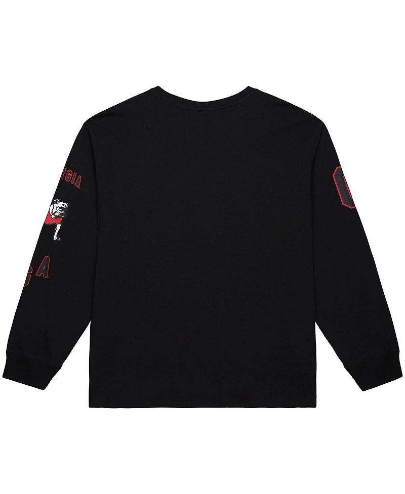 Mitchell & Ness Men's Black Georgia Bulldogs Training Camp Long Sleeve T-Shirt