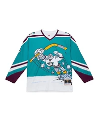 Mitchell & Ness Men's Teemu Selanne Teal Anaheim Ducks 1995-96 Power Play Jersey