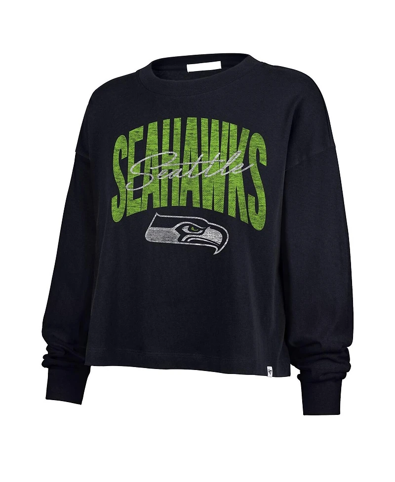'47 Brand Women's College Navy Seattle Seahawks Muse Sydney Long Sleeve T-Shirt