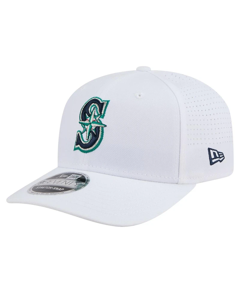 New Era Men's White Seattle Mariners Coolera 9SEVENTY Adjustable Hat