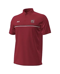 Under Armour Men's Garnet South Carolina Gamecocks Performance Drive Chest Stripe Polo Shirt