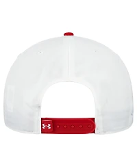 Under Armour Men's White/Red Wisconsin Badgers Throwback Snapback Hat