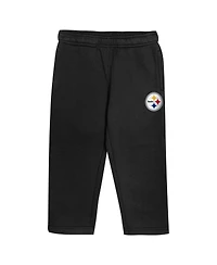 Outerstuff Toddler 2-Piece Black Pittsburgh Steelers Lineman Fleece Hoodie and Pants Set