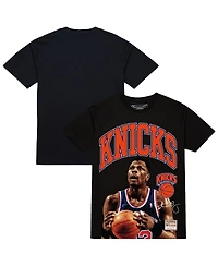Mitchell & Ness Men's Patrick Ewing Black New York Knicks Hardwood Classics Player Arch T-Shirt