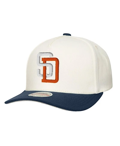 Mitchell & Ness Men's Cream San Diego Padres Coop Stretch-Snapback Hat