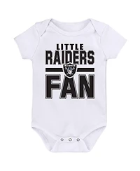 Outerstuff Newborn 3-Piece Las Vegas Raiders Little Tike Bodysuit Set